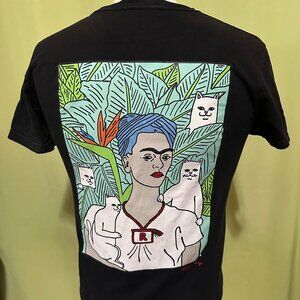 Rip N Dip Frida Kahlo Men's Black T Shirt Size Small Cotton